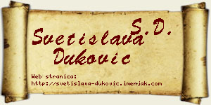 Svetislava Duković vizit kartica